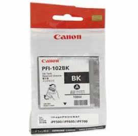 Ngjyrë Canon PFI-102BK për printerë, e zezë