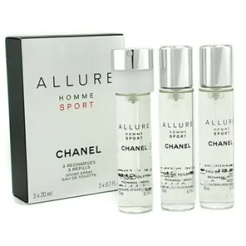 Eau de Toilette për meshkuj Chanel Allure Homme Sport, 60ml (20ml + 2x20ml)