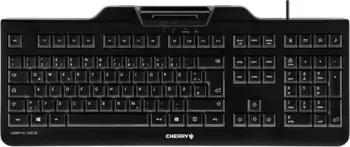 Tastierë Cherry KC 1000 SC, Full-size, USB, QWERTZ, E zezë