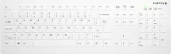 Tastierë Cherry AK-C8112, Wireless, QWERTZ, Scissor, Bardhë