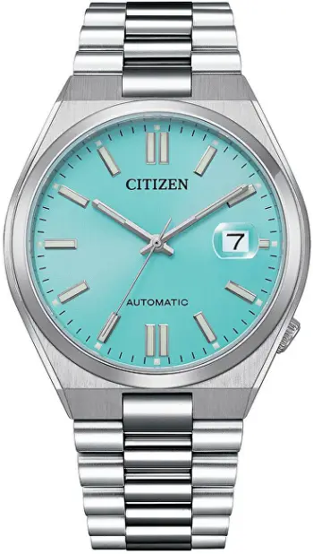 Orë dore për meshkuj CITIZEN Tsuyosa NJ0151-88M, e argjendtë/blu, set me kuti