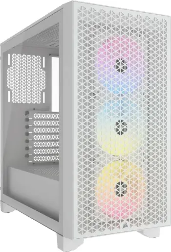 Kasë Corsair 3000D RGB Airflow, midi tower, ATX, e bardhë