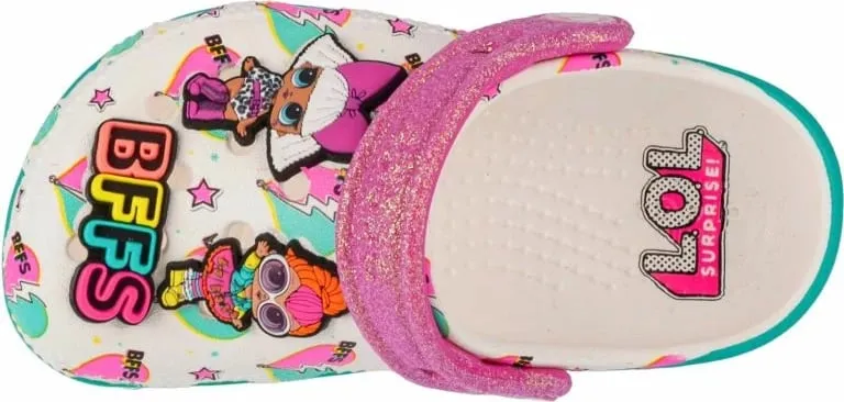 Papuqe Crocs për fëmijë, të bardha me ngjyra - 3