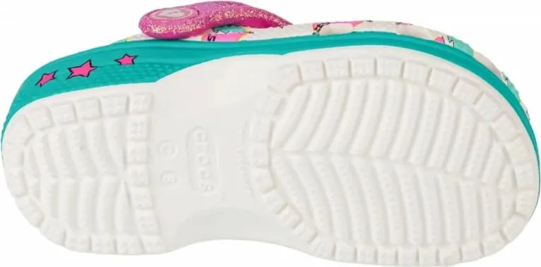 Papuqe Crocs për fëmijë, të bardha me ngjyra - 4