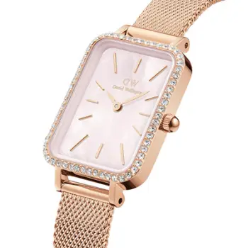 Orë dore për femra Daniel Wellington Quadro DW00100669, e artë rozë