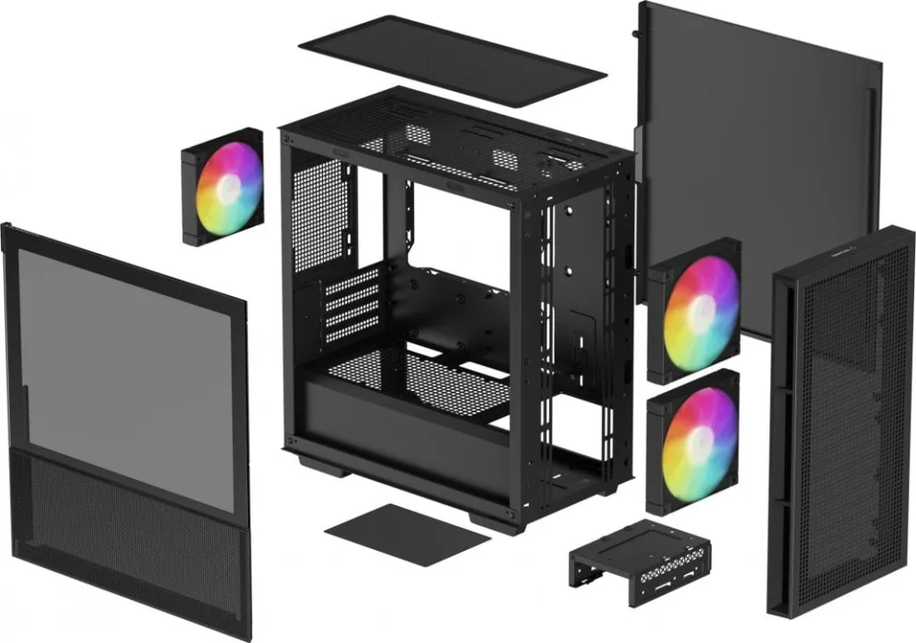 Kasë Deepcool CH360 ARGB, e zezë, Mini Tower - 13