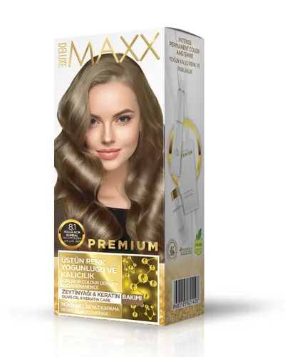 Ngjyrë për flokë Maxx Deluxe Premium, 8.1 Light Ash Blonde, 50ml - 1