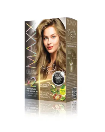 Ngjyrë për flokë Maxx Deluxe B.Expert, 8.00 Intense Light Blonde, 50ml