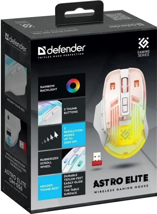 Mouse pa kabllo Defender GM-056 Astro Elite, 3200 DPI, 7 butona programues, i zi - 5