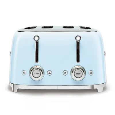 Thekëse buke SMEG 50's Style TSF03PBEU, 2000 W, 4 copë, e kaltër pastel - 2