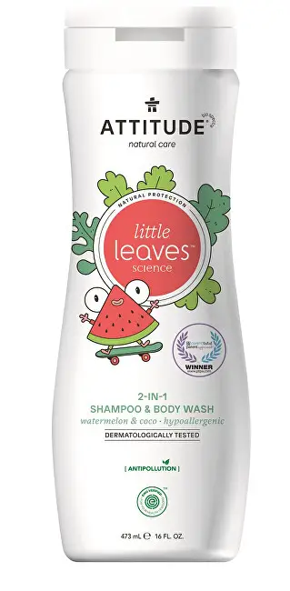 Shampo për trup Attitude Little Leaves Watermelon & Coconut, 473 ml