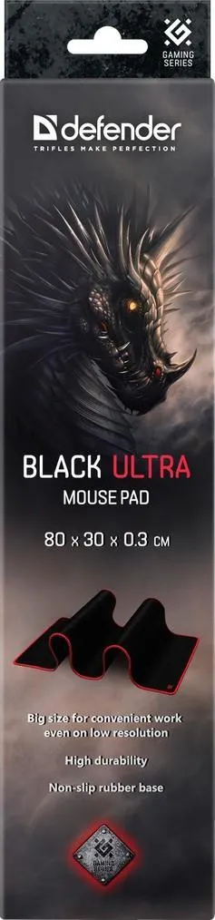 Mauspad Defender Ultra, 3mm, e zezë - 3