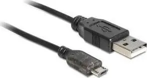Kabllo Delock USB-A - microUSB, 1.5 m, e zezë - 1