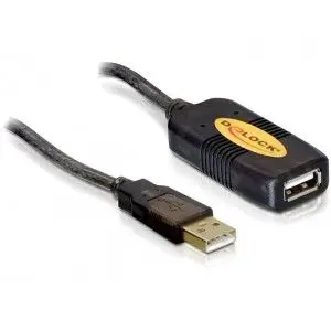 Kabllo Delock USB-A - USB-A, 5m, e zezë
