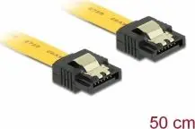 KAbllo Delock SATA - SATA, 0.5m, e verdhë