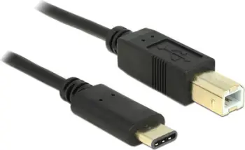 Kabllo USB Delock USB-C - USB-B, 2 m, e zezë