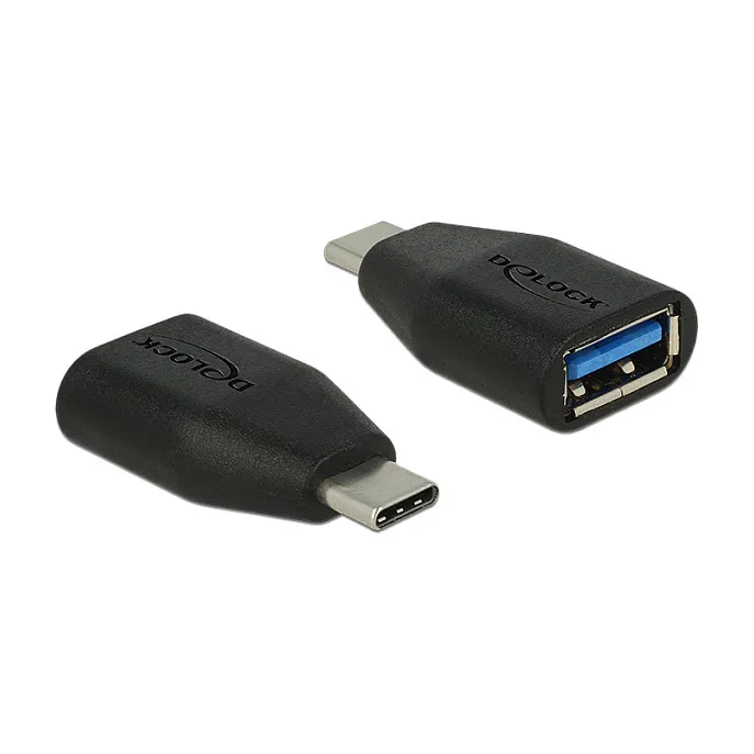 Përshtatës DeLock 65519, USB-C në USB-A, i zi - 1