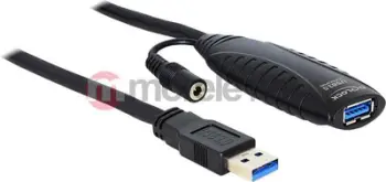 Kabllo USB Delock USB-A - USB-A, 10m, USB 3.0, e zezë