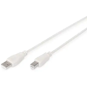 Kabllo USB DIGITUS / USB 2.0 / A – B / 1.8 m – Bardhë