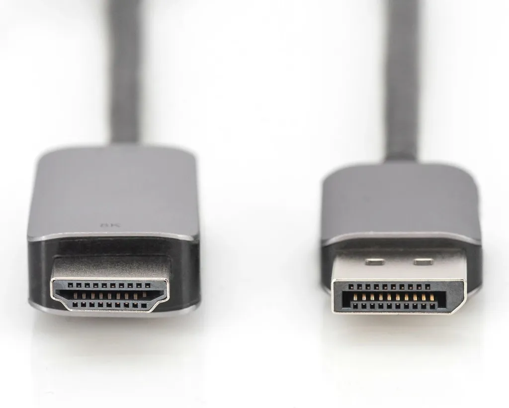 Kabllo adapter Digitus DisplayPort në HDMI, 1m, 8K, e zezë - 2