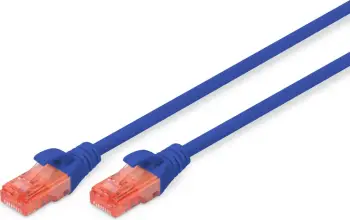 Kabëll rrjeti Cat6 Digitus 5m, U/UTP, LSZH, RJ-45, kaltër