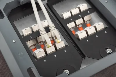 Mbajtëse dyshemeje për module Keystone Digitus ZUB, kënd 45°, gri - 2
