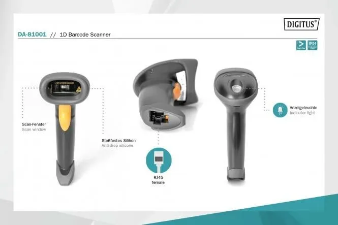 Skener i Barkodeve Digitus RJ45 - 2