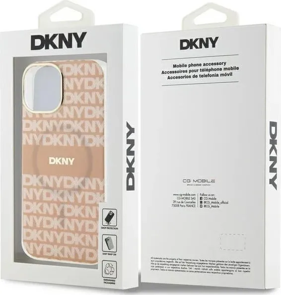 Mbështjellës DKNY IML Mono & Stripe MagSafe për iPhone 15 Plus / 14 Plus, Rozë - 2