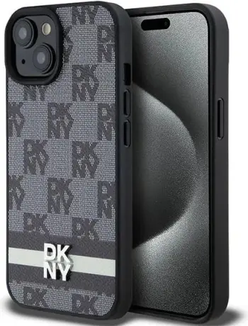Mbulesë telefoni DKNY DKHCP14SPCPTSSK, për iPhone 14 15 13 6.1", hardcase lëkurë, e zezë