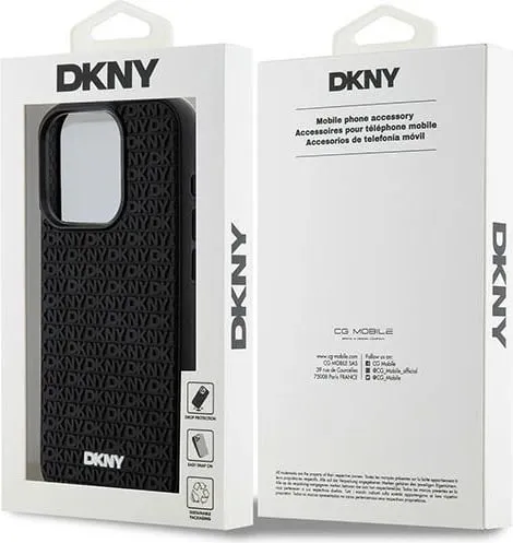 Mbështjellës DKNY 3D Rubber Repeat Pattern për iPhone 15 Pro Max, i zi - 2