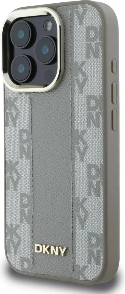 Mbështjellës DKNY Checkered Pattern MagSafe për iPhone 16 Pro, Bezhe - 2
