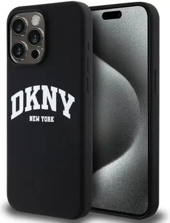 Mbulesë telefoni DKNY Liquid Silicone Arch Logo MagSafe, për iPhone 14 Pro Max, e zezë