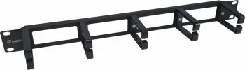 Panel menaxhimi kabllosh Equip 19" rack mount, 1U, plastikë/çelik, zi