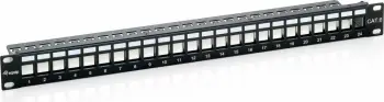 Patch panel Equip 24-port Cat6, 1U, rack mounting, i zi