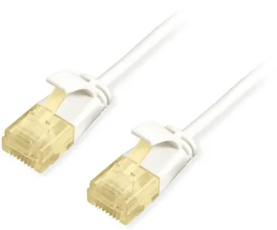 Kabllo rrjeti Equip Patch Cable Cat6a, 0.5m, U UTP Slim, e bardhë - 1