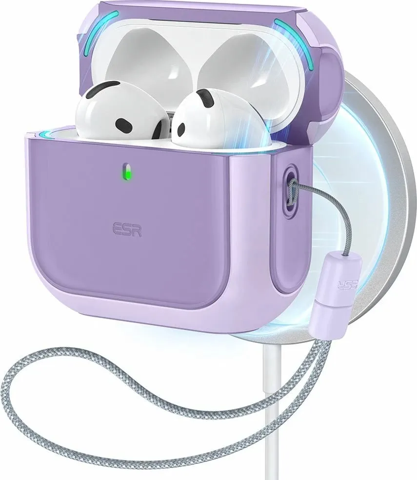 Mbështjellës ESR Orbit HaloLock për AirPods 4, MagSafe, vjollcë - 1