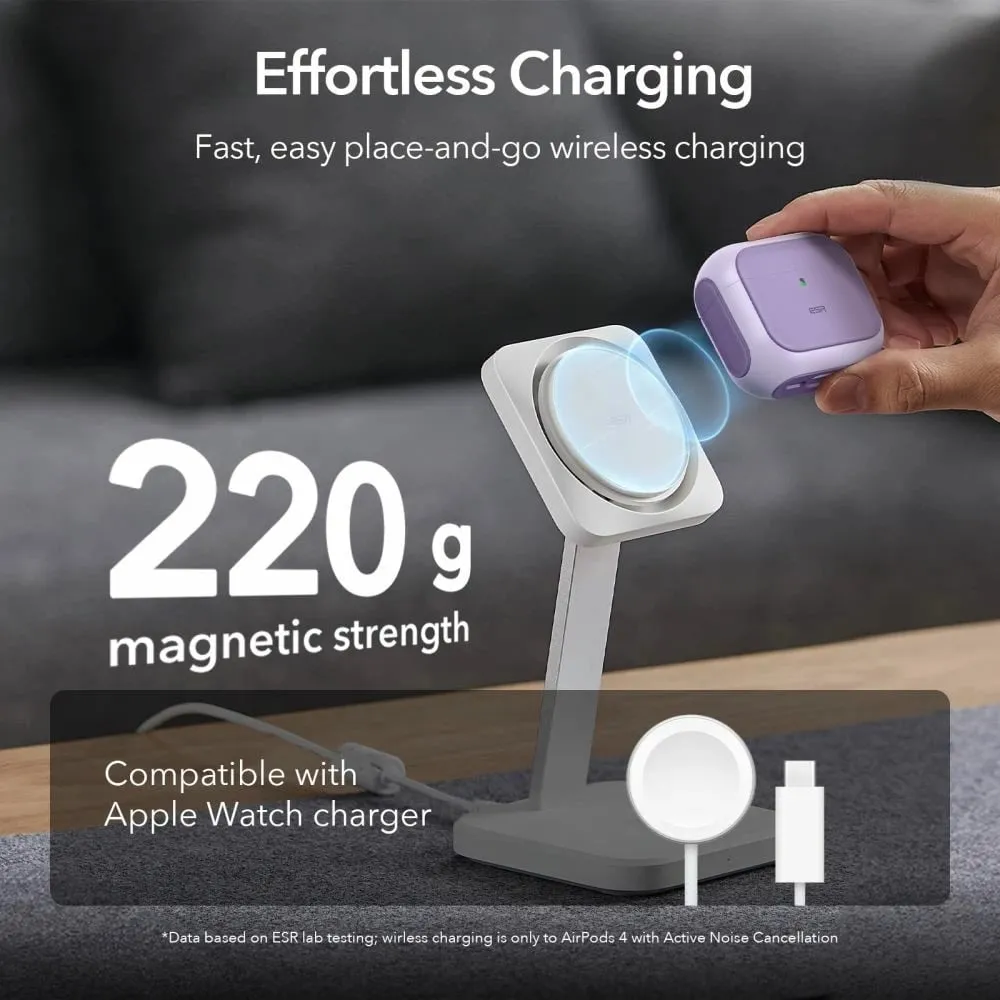 Mbështjellës ESR Orbit HaloLock për AirPods 4, MagSafe, vjollcë - 3