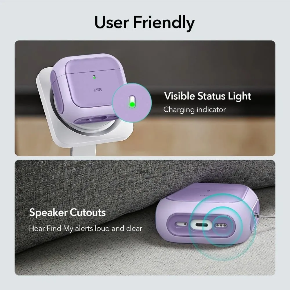 Mbështjellës ESR Orbit HaloLock për AirPods 4, MagSafe, vjollcë - 7