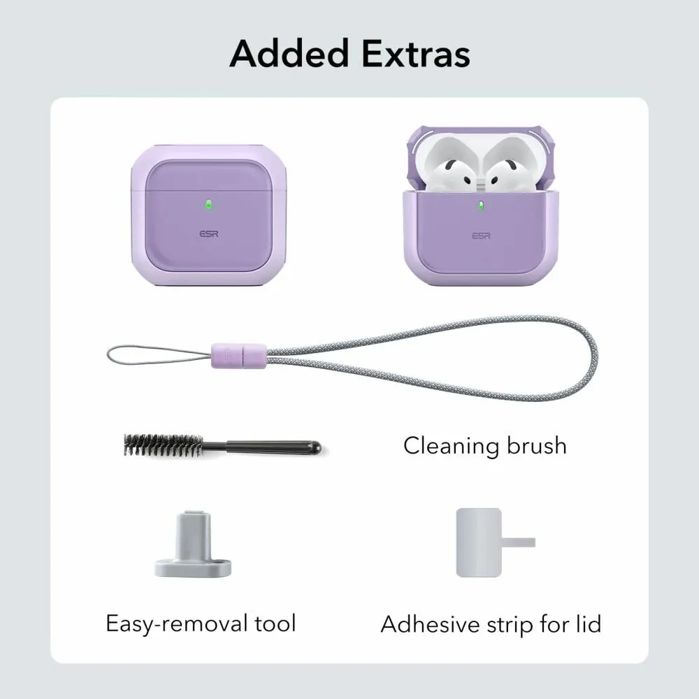 Mbështjellës ESR Orbit HaloLock për AirPods 4, MagSafe, vjollcë - 8