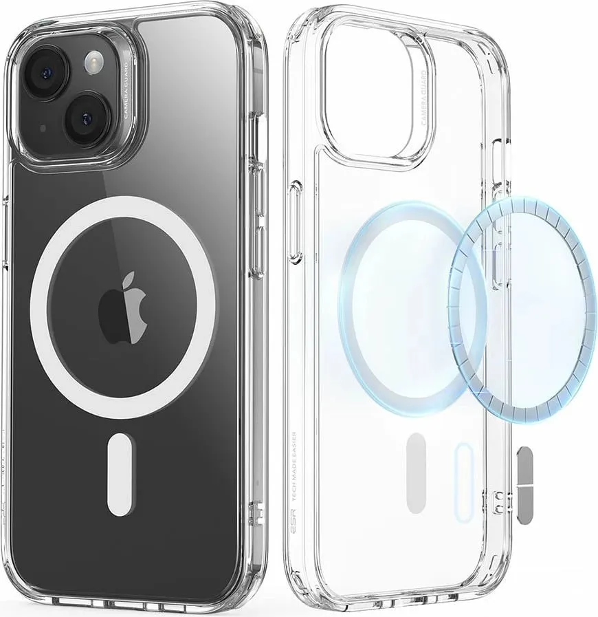 Mbështjellës ESR Classic Hybrid HaloLock me MagSafe për iPhone 15, Transparent - 2