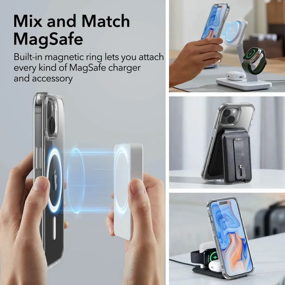 Mbështjellës ESR Classic Hybrid HaloLock me MagSafe për iPhone 15, Transparent - 7