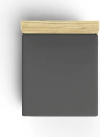 Çarçaf fitted Ranforce Double XL, ngjyrë antracit, L'essentiel, 140x200+30cm