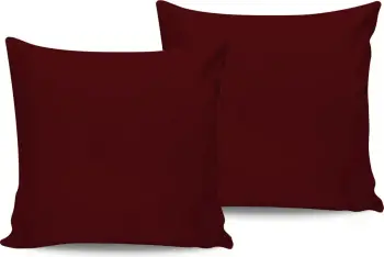 Set këllëfësh jastëku saten (2 copë), ngjyrë maron, L'essentiel