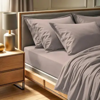 Çarçaf i madh super king, ranforce, ngjyrë bezhë, L'essentiel