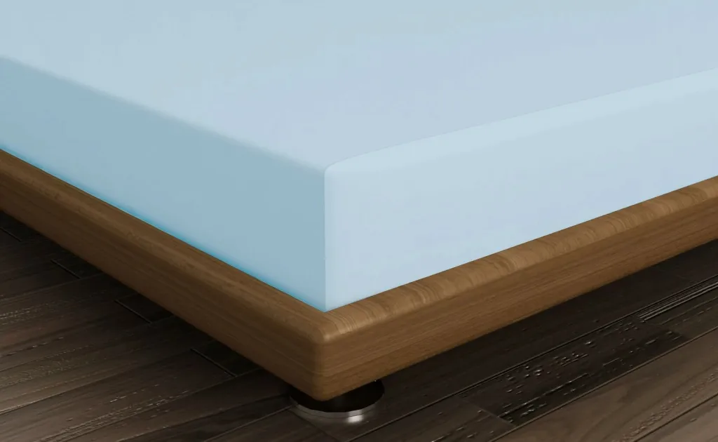 Çarçaf fitted super king Ranforce, ngjyrë kaltër e çelët, L'essentiel - 2