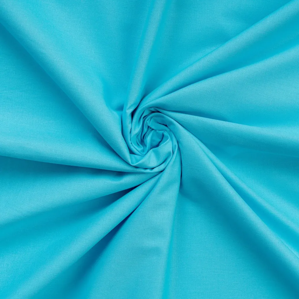 Çarçaf i vetem fitted Ranforce, ngjyrë turquoise, L'essentiel, 100x200+30cm - 2