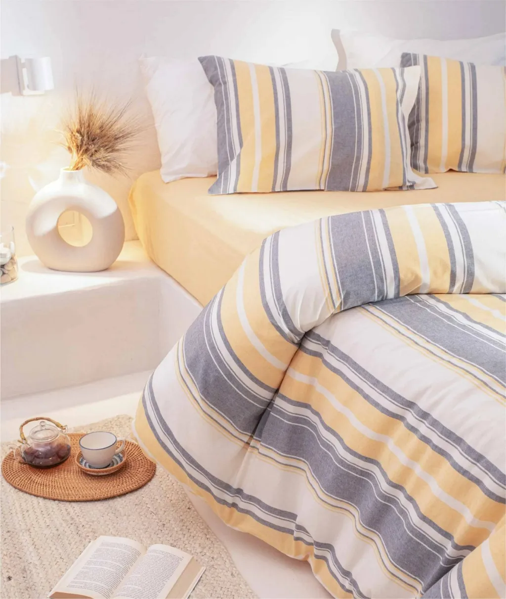 Set mbulesë për jorgan dopio, L'essentiel, Viento, ngjyrë e verdhë - 2