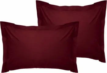 Set jastëkësh Oxford satin, 2 copë, ngjyrë maron, L'essentiel