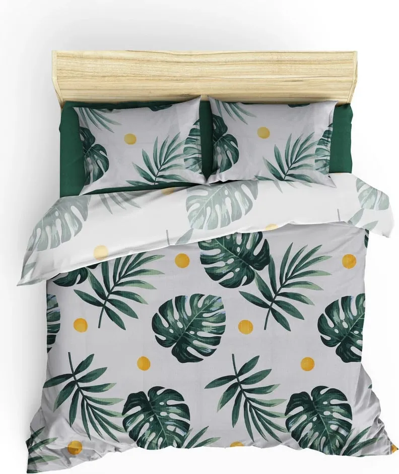 Set piké dopio L'essentiel, Monstera, ngjyrë e bardhë, e gjelbër, e verdhë - 2