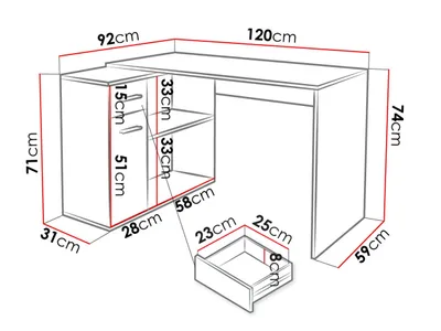 Tavolinë moderne Pinot (120 x 74 x 92) - 5
